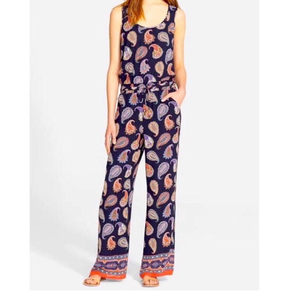 Tory Burch paisley-print jumpsuit, size medium